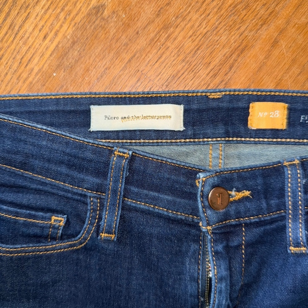 Anthropologie Pilcro and the Letterpress Jeans size 28 mid-rise skinny jeans - Picture 2 of 6